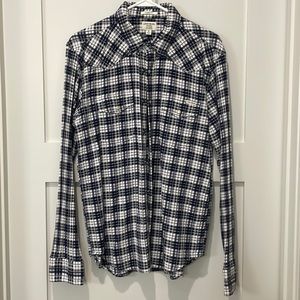 Lucky vintage / western long sleeve shirt with snap buttons (medium).